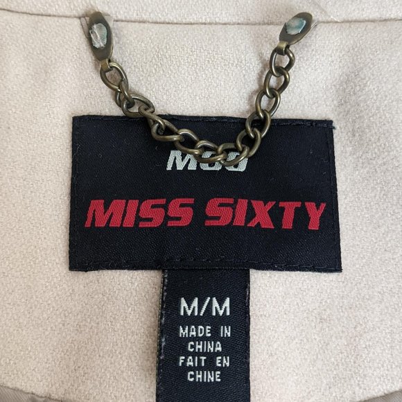 M60 Miss Sixty Elegant Classic Wool Coat with Cape Medium - Picture 12 of 14